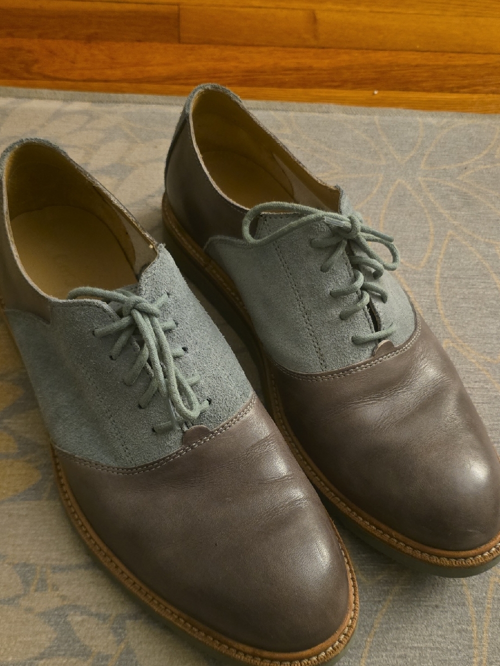 Cole Haan Cloudburst Sz 10.5 M Saddle Oxford Men’s Shoes C12028 Suede Leather
